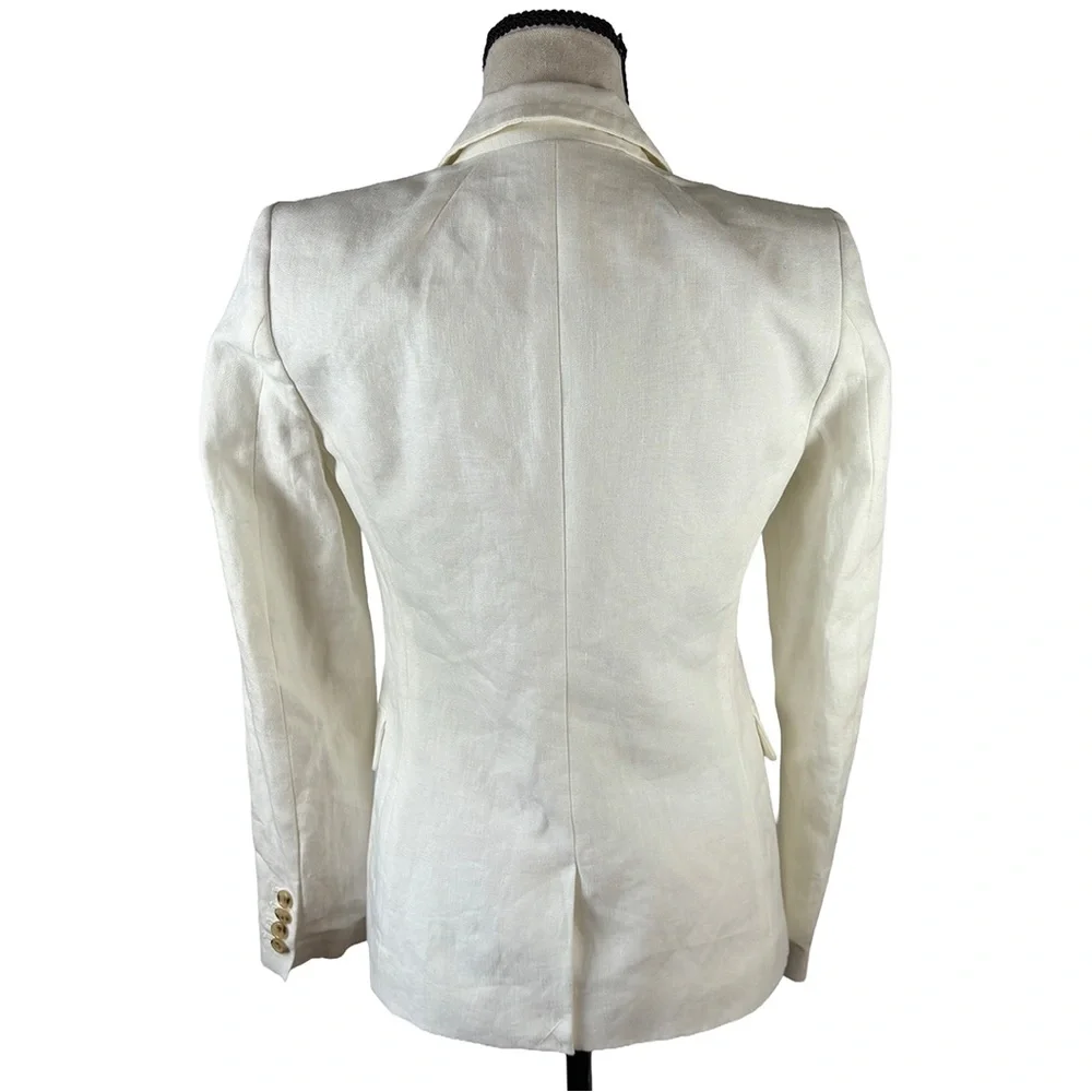 J.Crew White Linen Blazer | Tailored Summer Jacket